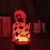 ナイトライトkimetsu no yaiba nezuko kamadoフィギュアled led led for bedroom decor decor nightlight wish child tail