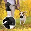 Coloque de cão de estimação multifuncional com dispensador de bolsa de tigela de garrafa de água embutida para acessórios para animais de tração de tração de caminhada ao ar livre 231221