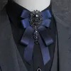 Broche à arc à ruban à la main vintage Collier en cristal en cristal masculin collier collier de luxe Bijoux de ruban tissé 231222