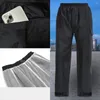 Pantalon masculin imperméable pluie noire a de poche bleu respirant en polyester nylon folie confortable