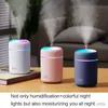 Humidifiers 1PC 300ML Air Humidifier Colorful Atmosphere Light Mute Humidification Mini Creative Colorful Cup Desktop Home Car Humidifier-Gr