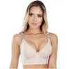Women's Shapers Glossy Big Open-back U-shaped Underwear Sexy Gather More Wear French And American Back Bra Set Invisible Hanging Neck