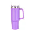 Gobelet réutilisable de 40 oz avec poignée et paille en acier inoxydable tasse de voyage à tublers isolés gobeurs gardez les boissons froides 12 ll