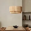 Lampy wiszące japoński styl cichy wiatr retro lina kreatywna żyrandol prosta lampa stołowa sypialnia inn salon el