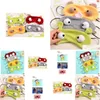 Mascheri per feste Cartoon Maschera per gli occhi con manica divertente carino anti -russare tonalità bendata Cotton er binder drop drop drop home giardino feste