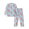 Pyjamas pour hommes pour hommes HOMMES HOMMES GAYUFS SORME Animal Imprimé 2 pièces décontractées Set à manches longues Kawaii Oversize Home