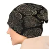 BERET ORIENTAL PAISLEY ORNNE GOLD ON BLACO CONTO HOMME OUTDOOR PERSIA PERSIA SEGNI BASI DI BAMBINATI CHIUDI CAPITO