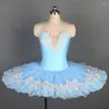 STAGE WEAR BLL111 PALE BLÅ SPANDEX Bodice Pre-Professional Ballet Pancake Tutu Girls Women Tävling eller Performance Dance Costumes