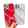 Casos de telefone de textura de mármore gradiente de glitter para iPhone 14 13 11 12 11Pro max xr xs max x 7 8 mais 11pro 12 parafuso de choque traseiro 1264310