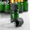 7 Style Child Resistant Cap Empty 5ml Green Glass Dropper Bottle for 5ml E liquid Bottle Essential Oil Packing HOt Wholesale USA Market Volw