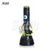 Bong de bécher de 10,5 pouces populaire 3D Paute Pipe Pipe en verre Bongs pour fumer avec un bol de 14 mm