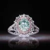 Размер 6-10 обручальные кольца для женщин Topaz Color Gemstone Ring