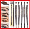 CMAADU Eye Make -up Wenkbrauw Potlood Tandborstel Kop Designborstel 2 In 1 Wenkbrauwpotlood Wenkbrauwborstel Longlastend waterdichte 5 Colo5984402