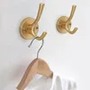 Hooks Double Hook Black Towel Metal For Bathroom Livingroom Kitchen Clothes Robe Coat Hanging Hardware Accessories