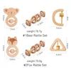 3pc Natural Beech Wood Animal Toys Set Rodent Dishing Borns SootrSerSsers Scerts Baby Molar Birthday Gift 231221