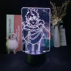 Luci notturne acriliche 3d giapponese anime luce notturna per bambini regalo per bambini regalo di compleanno leggero camera da letto decorativo manga la252f