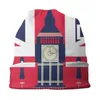 Bandeira britânica vintage com símbolos de Londres Skullies Beanies Caps Streetwear Chapéus de tricô de inverno União Union Jack Bonnet