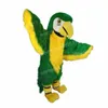 Halloween schattige groene parrot mascotte kostuumsimulatie stripfiguur Outfits Pak voor volwassenen maat outfit verjaardag kerstcarnaval fancy jurk