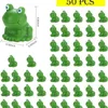 50Pcs Mini Frog Garden Decor 7 Colors Frog Figurines Miniature Home Decor for Potted Plants Fish Tank Tiny Frogs Fairy Decor 231222