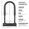 West Cykling Anti-stöld Bike Lock Steel MTB Road Security Cykel U Lås med kabel 2 nycklar Motorcykelskoter Cykeltillbehör 231221