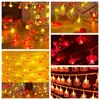 Strings Flashing Red Lantern String Light LED Battery Powered Year 1.5/3M Fuzi Spring Festival