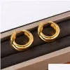 Stud Niche Design Stud Savi Twisted Surround Earrings Eco-Friendly Gold-Plated Color Retention Color-Proof Retro Fashion Accessories Dhcon
