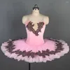 Stage Wear Bll108 Pink Velvet Bodice Pre-Professional Ballet Tutu Girls Women Competition of Performance Dance Costumes Pancake