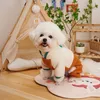 Hondenkleding Pet onesie winter comfortabel warme kleding mode kleur blokkeren puppy kleding riemde teddy vier poten