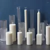 Verktyg Craft Tools Long Stripe Akryl Pillar Roman Column Candle Mögel Plastcylinder Rib Making Kit Mold Diy Bougie Handmade Supplie