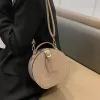 Hochwertige Damen-Freizeithandtasche, berühmte Designer-Mode, geprägt, rund, süßes Leder, Umhängetasche, einzelne Umhängetasche