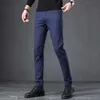 Jeans masculinos 2023 Primavera Autumn Business Dress Calças Men da cintura elástica Falha de calça casual Troushers Social Suit Social Pant Fantaspume Homme J2312222