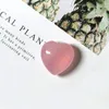 Dekoracyjne figurki Rock Crystal 25 mm ozdoby miłosne w kształcie serca różowy ametyst DIY Naszyjnik wisiorka biżuteria