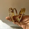 Braccialetti di braccialetti in acciaio inossidabile per bracciale per donne lussuoso 18k oro goldio gioielleria di nozze natalizie bijoux