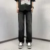 Men's Jeans 2024 Teenage Appear Ripped Slim And Loose Fitting Casual Versatile Sportswear Pants Straight Leg Trendy B197