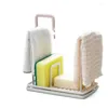 Rangement de cuisine 1pc Diy Plastic Sponge Ragau de chiffon Slept-Sprow Sprow Bathroom Organizer Soap Drain Box Accessoires