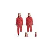 Family Matching Outfits Christmas Father Son Romper Baby Mother Daughter Cotton Clothes Looking Jumpsuit Pajamas 210922 Drop Deliver Dha17