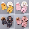 Clothing Sets Children Clothes Autumn Winter Wool Toddler Boys Set Cotton Topsaddvestaddpants 3Pcs Kids Sports Suit For Baby 201127 Dhuva