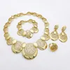 Italienisch goldplattierte Schmuckset Halskette Ohrring -Sets für Frauen Ensembles de Bijoux Afrains 231221