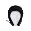 Men Women Winter Lei Feng Real Leather Hat Pilot Bomber Trapper Hat Faux Fur Snow Cap With Ear Flaps Windproof Warm 231221
