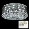 Żyrandole Współczesne okrągłe kryształowy żyrandol LED kropla deszczowa K9 Crystals Lampa ogniowa Lampa ogniowa oświetlenie wewnętrzne