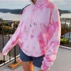 Women's Hoodies Leisure 2023 Autumn/invierno Tada grande Tada Tinged Europa y americana Suéter de moda con capucha americana Blusas