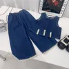 Roupas de meninas conjuntos de moda Crianças meninas Jeans Cole