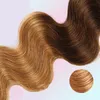 Brzailian Ombre Hair Extension Three Tone 1B427 Body Wave Brown Human Hair Weave 3バンドル安い色付きブラジルブロンドヘア9393129