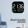 Wandklokken Digitale klok met temperatuurkalender LED -alarm voor woonkamer Keuken Klaslokaal Decor Drop