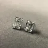 Серьговые серьги -серевки 925 Серебряное серебро из Изумрудного среж на лаборатории сапфировых высокоуглеродных бриллиантов Gemstone ушей ушей