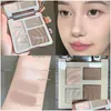 Eye Shadow Four Color Highlighter Contour Palette Makeup 3D Bronzer Matte Powder Rose Blush Highgloss Cosmetics 230829 Drop Delivery Dhuk9