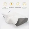 Fuloon Contour Memory Foam Cervical Pillow Ergonomic Orthopedic Neck Pain for Side Back Stomach Sleeper Remedial Pillows 231221