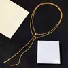 Fashion Strands Strings gold necklace bijoux for lady mens and Women Party Wedding Lovers gift engagement jewelry NRJ214b