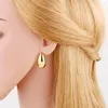 Hoop Coldings Polish in Gold Studed Stud for Women Hollow Square Proste duże modne prezenty na imprezę biżuterii ERSV82