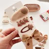 Hair Accessories 4PCS Baby Clips Faux Fur Kids Kawaii Autumn Winter Korean Bear Children Bows For Girls Hairclips